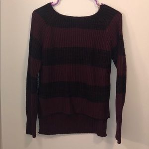 Maroon and Black knit sweater